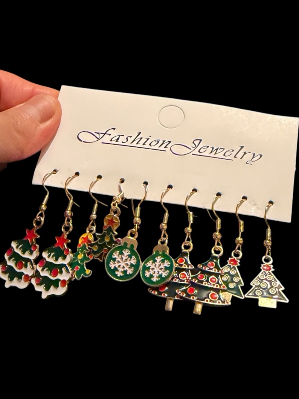 Christmas Holiday Tree & Ornament Earring Set